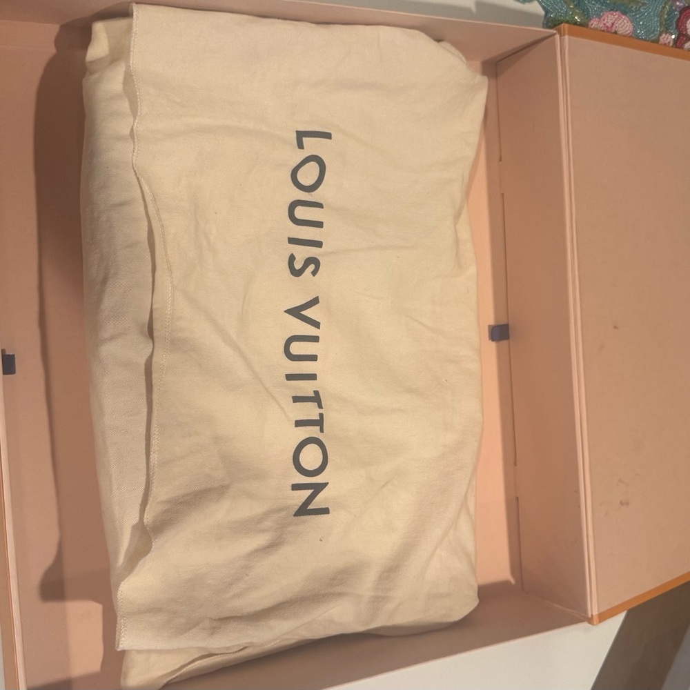 Louis Vuitton Neverfull MM Damier Azur Rose Ballerine Lining+Pouch Box/Dust Bag - Picture 4 of 11
